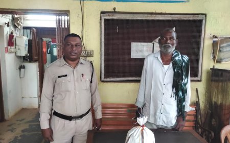 अवैध मादक पादर्थ गांजा रखने वाला गिरफ्तार...