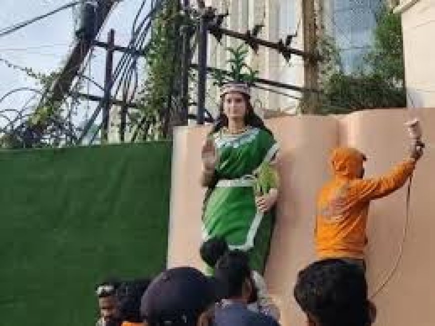 छत्तीसगढ़ महतारी की मूर्ति तोड़े जाने पर मचा है बवाल : 31 अक्टूबर को रायपुर बंद का ऐलान...