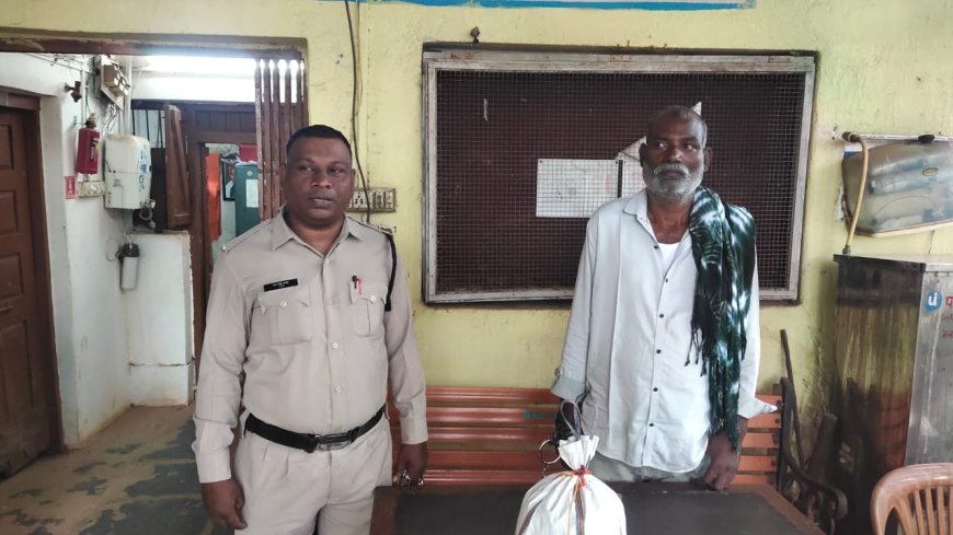 अवैध मादक पादर्थ गांजा रखने वाला गिरफ्तार...