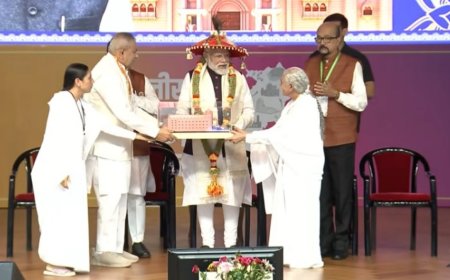 नरेंद्र मोदी ने ब्रम्हकुमारी के शांति शिखर भवन का किया लोकार्पण...